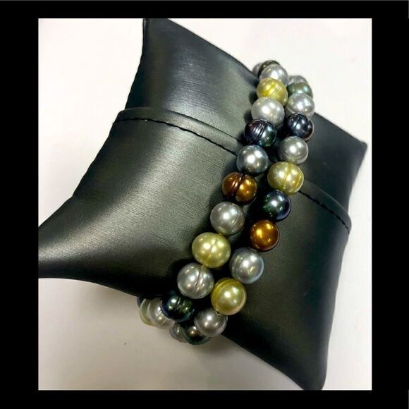 2-Honora Multi Colored Stretchy Bracelets "Dark Multi Collection" NWTS! - Picture 6 of 6